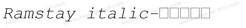 Ramstay italic字体转换